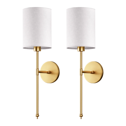 WIRELESS CYLINDRICAL WALL SCONCES (SET OF 2)
