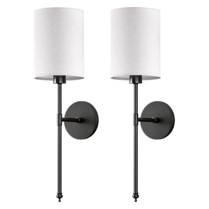 WIRELESS CYLINDRICAL WALL SCONCES (SET OF 2)