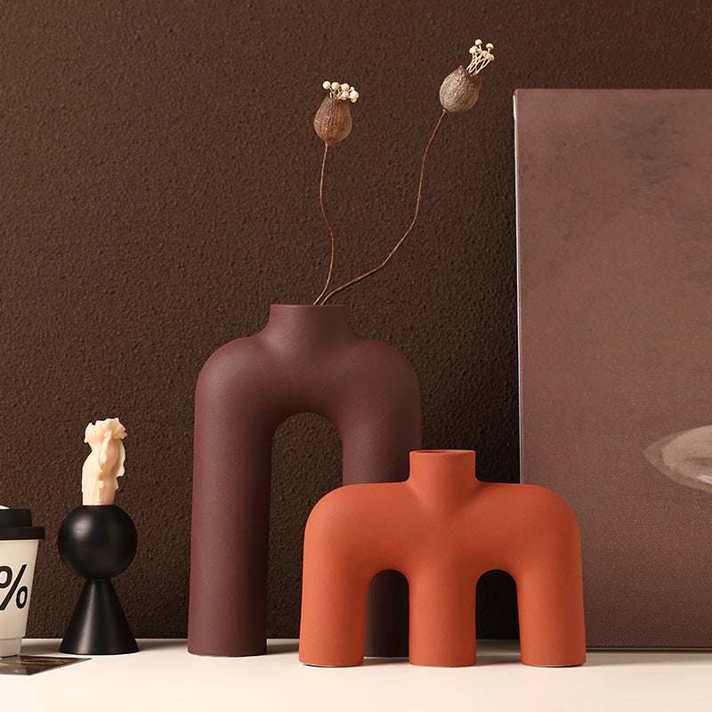 Mocha Arch Vase
