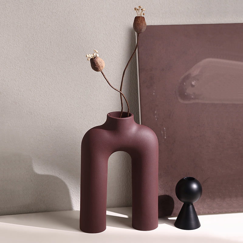 Mocha Arch Vase