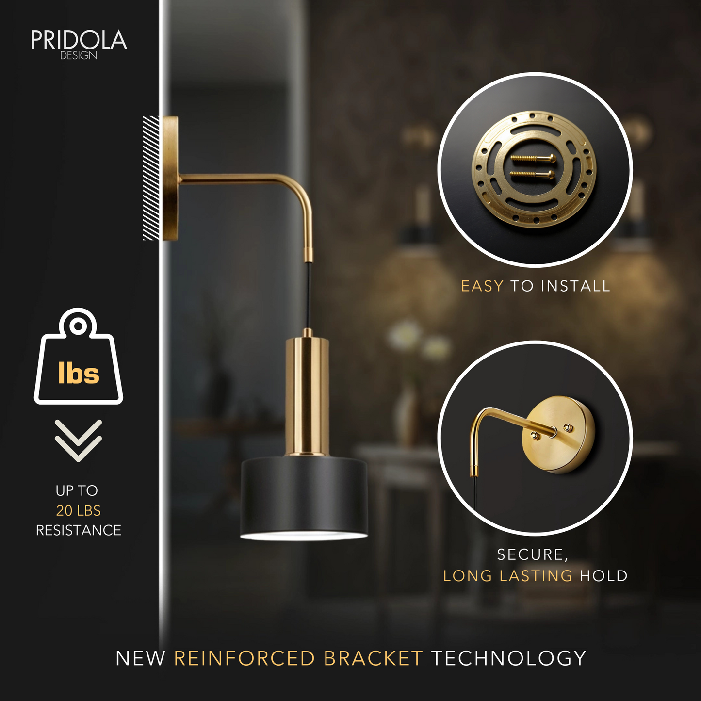 GLOWDROP WIRELESS WALL SCONCES (SET OF 2 + 2 BULBS FREE)