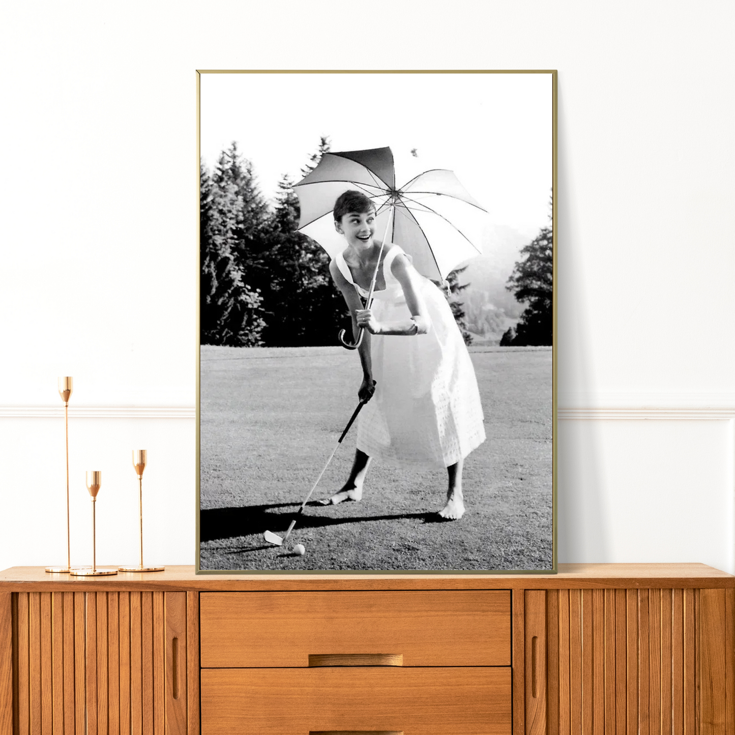 Audrey Hepburn poster - black and white wall art - Modern wall art for living room