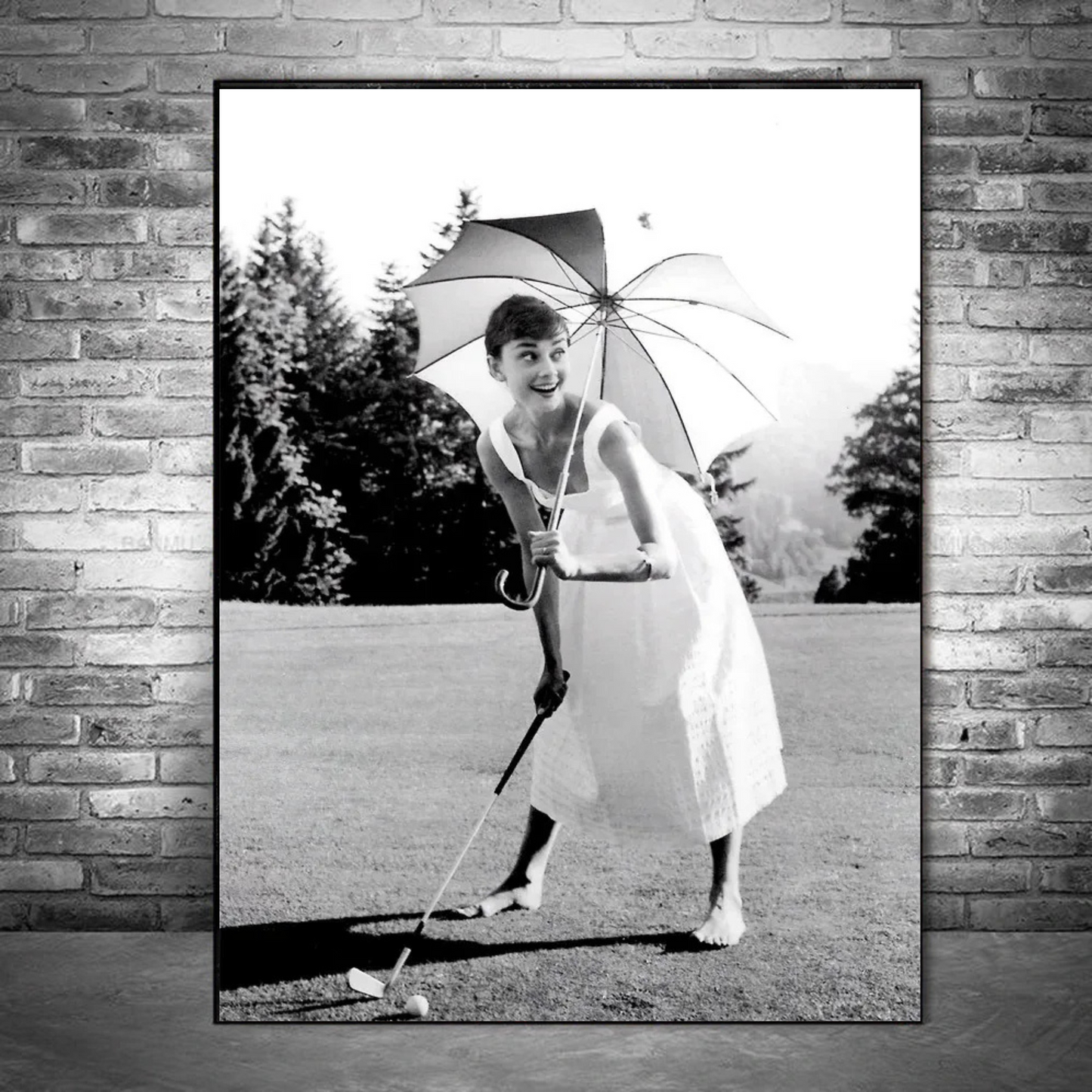 Audrey Hepburn poster - black and white wall art - Modern wall art for living room