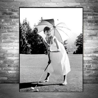 Audrey Hepburn poster - black and white wall art - Modern wall art for living room