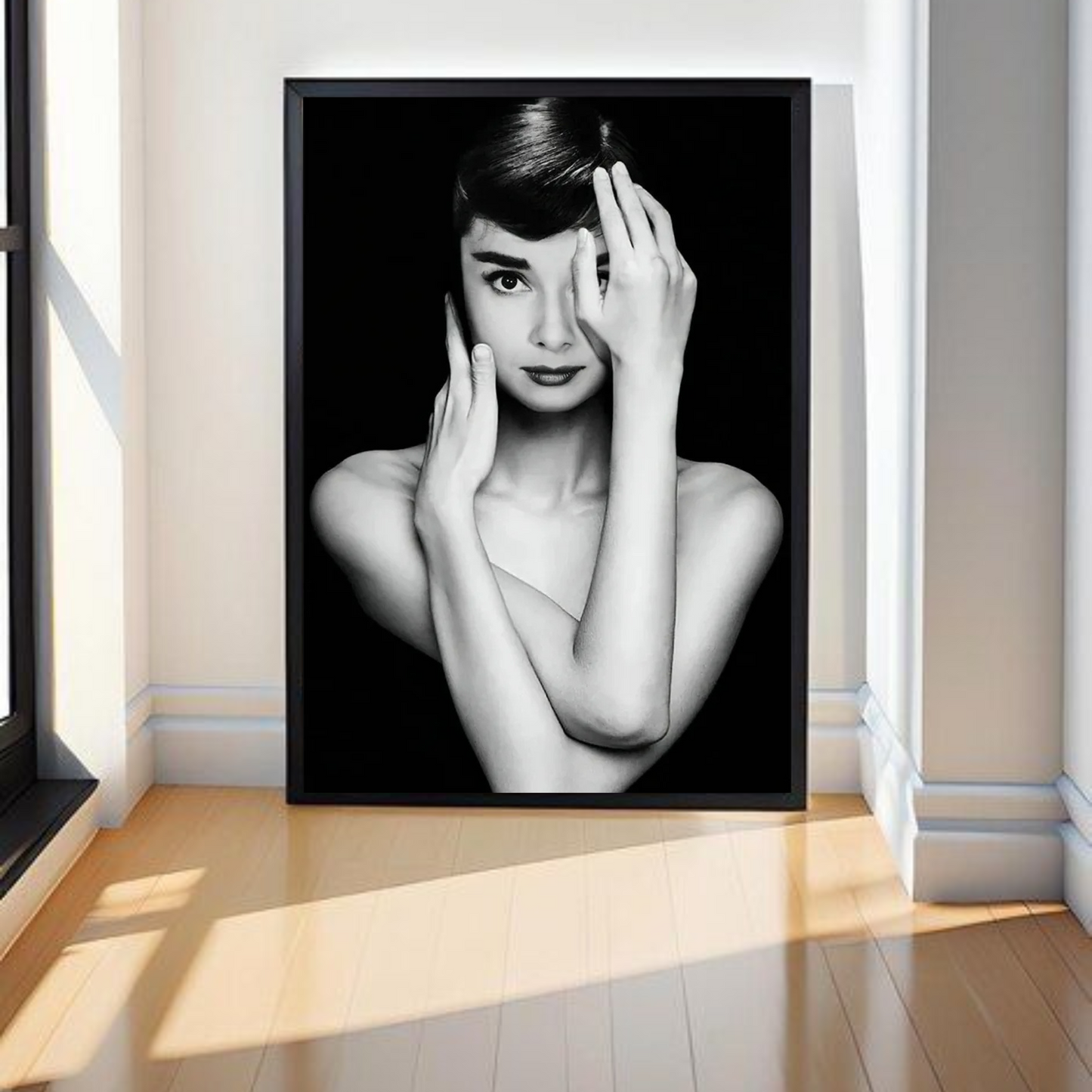 Audrey Hepburn Canvas Art - Modern Celebrity Wall Decor - Large Canvas Wall Art