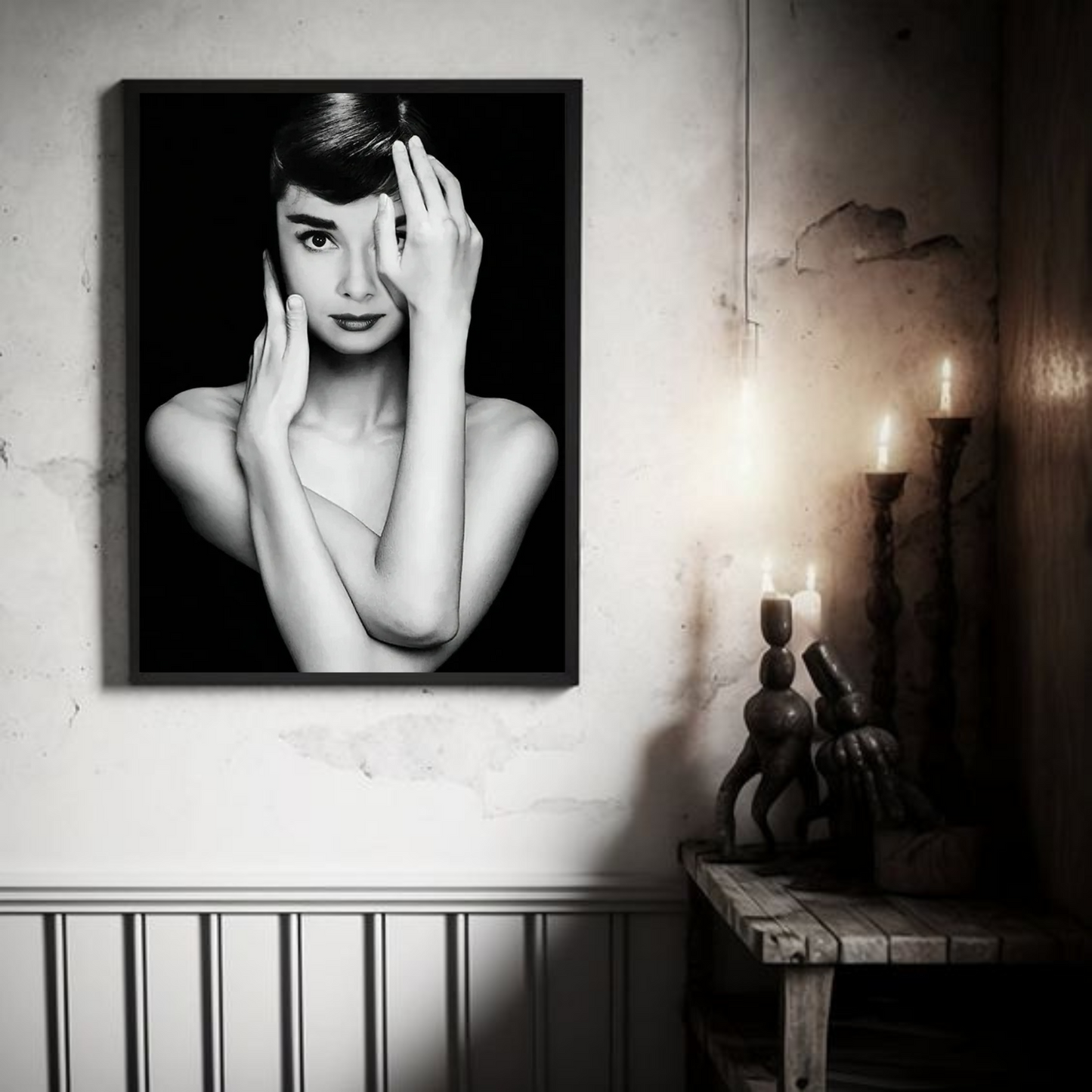 Audrey Hepburn Canvas Art - Modern Celebrity Wall Decor - Large Canvas Wall Art