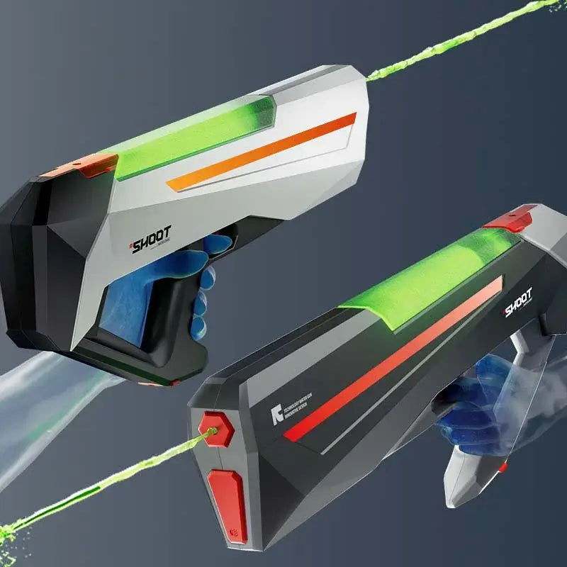 Cyberpunk Electric Squirt Gun Shooting Glow in the Dark Water
