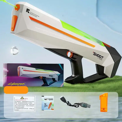 Cyberpunk Electric Squirt Gun Shooting Glow in the Dark Water