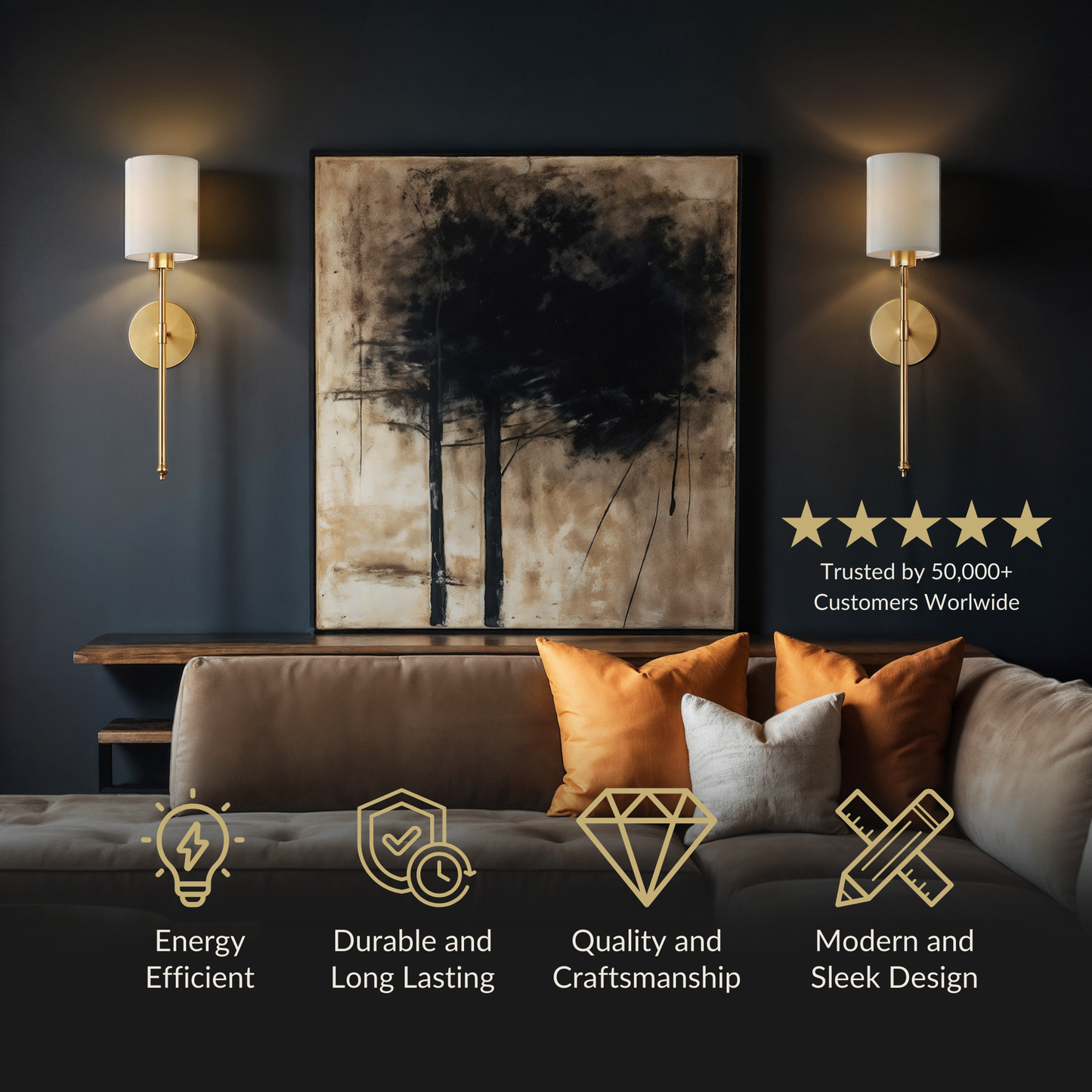 WIRELESS CYLINDRICAL WALL SCONCES (SET OF 2)