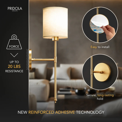 WIRELESS CYLINDRICAL WALL SCONCES (SET OF 2)