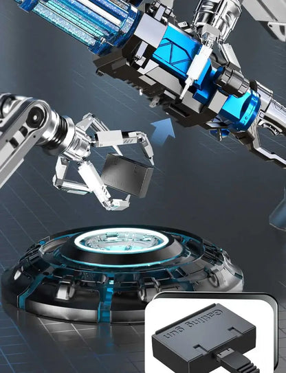 JF Rotatable Double Barrel Gatling Water Blaster with Lights