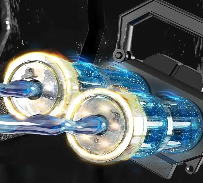 JF Rotatable Double Barrel Gatling Water Blaster with Lights