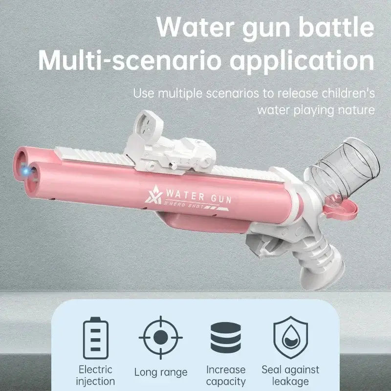Shotgun Style Electric Double Barrel Water Squirt Gun