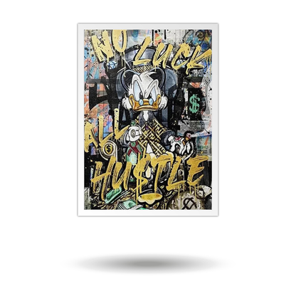 Graffiti Art Donald Duck Canvas: Luxury Wall Art for Living Room Decor