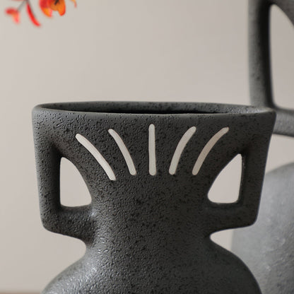 Obsidian Crest Vase Tall