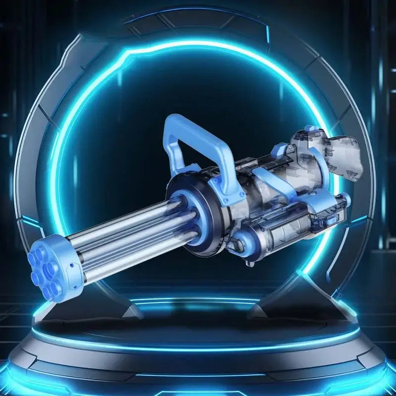 Automatic Rotating Electric Gatling Water Gun with Light Effect