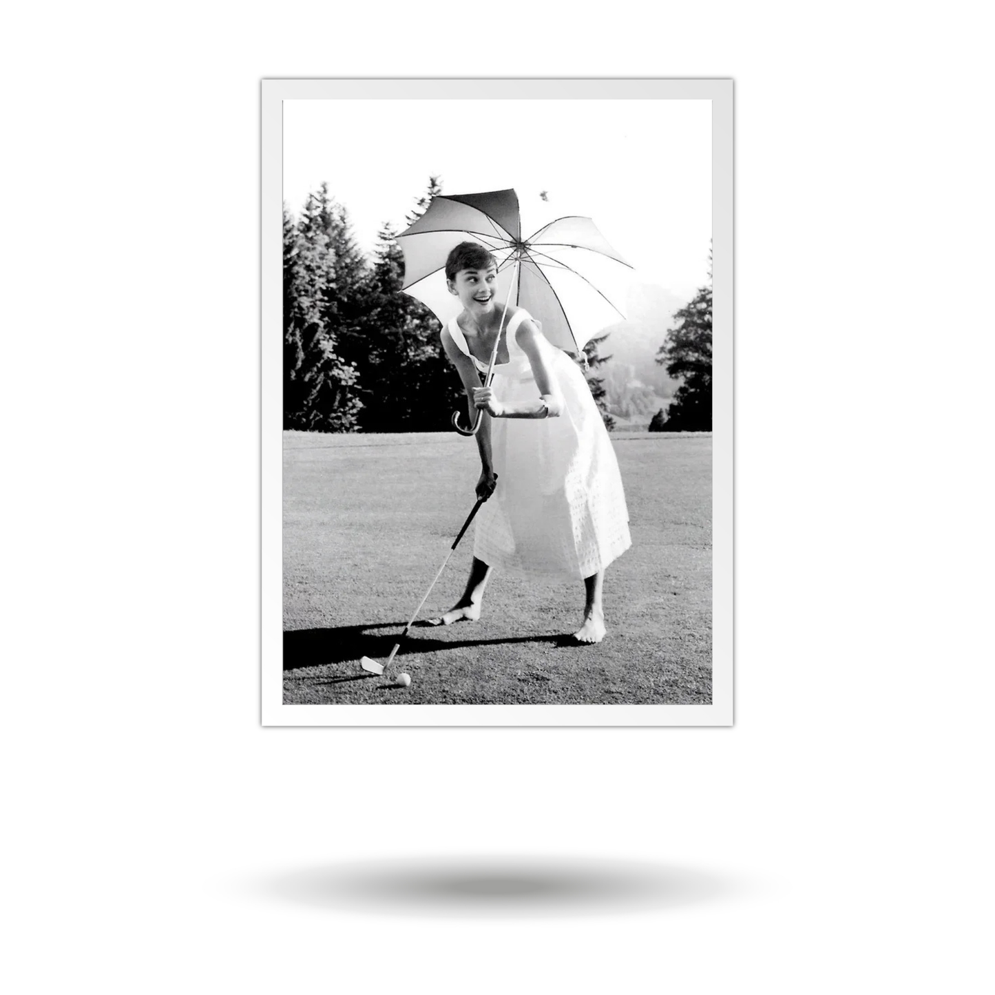 Audrey Hepburn poster - black and white wall art - Modern wall art for living room