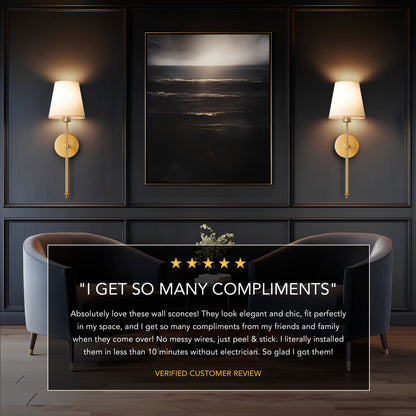 WIRELESS WALL SCONCES (SET OF 2 )