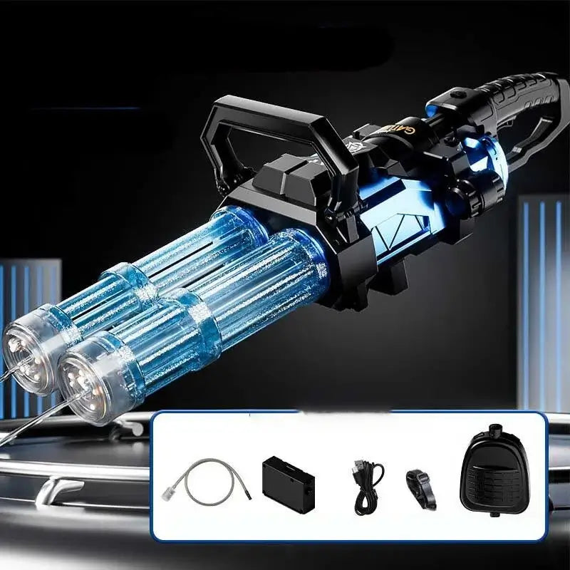 JF Rotatable Double Barrel Gatling Water Blaster with Lights