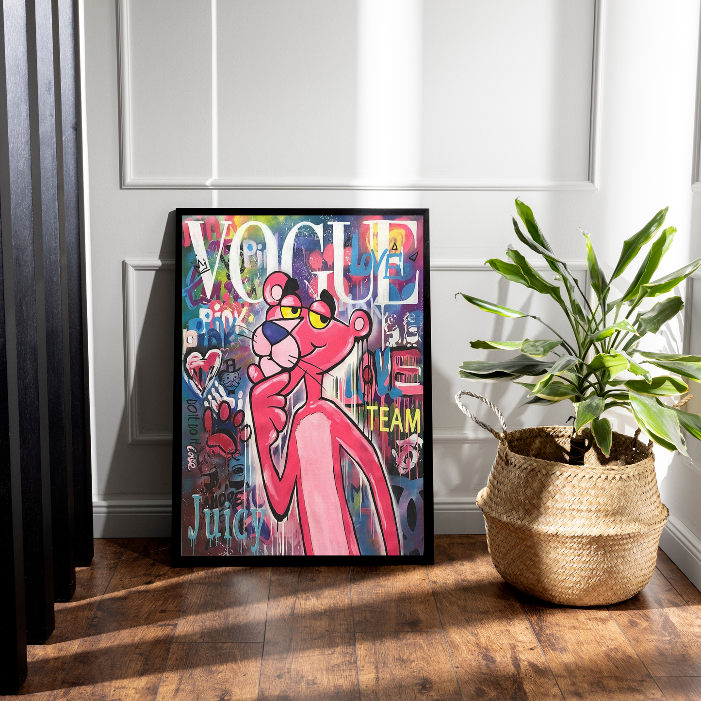 Pink Panther Art - vogue wall art - trendy wall decor