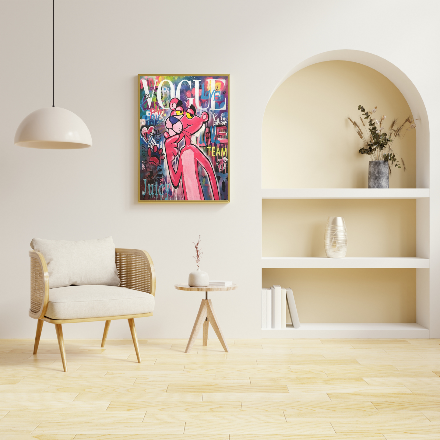 Pink Panther Art - vogue wall art - trendy wall decor