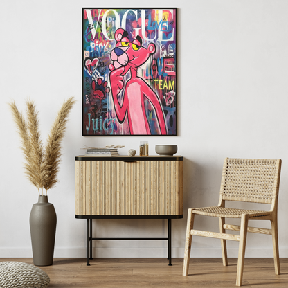 Pink Panther Art - vogue wall art - trendy wall decor