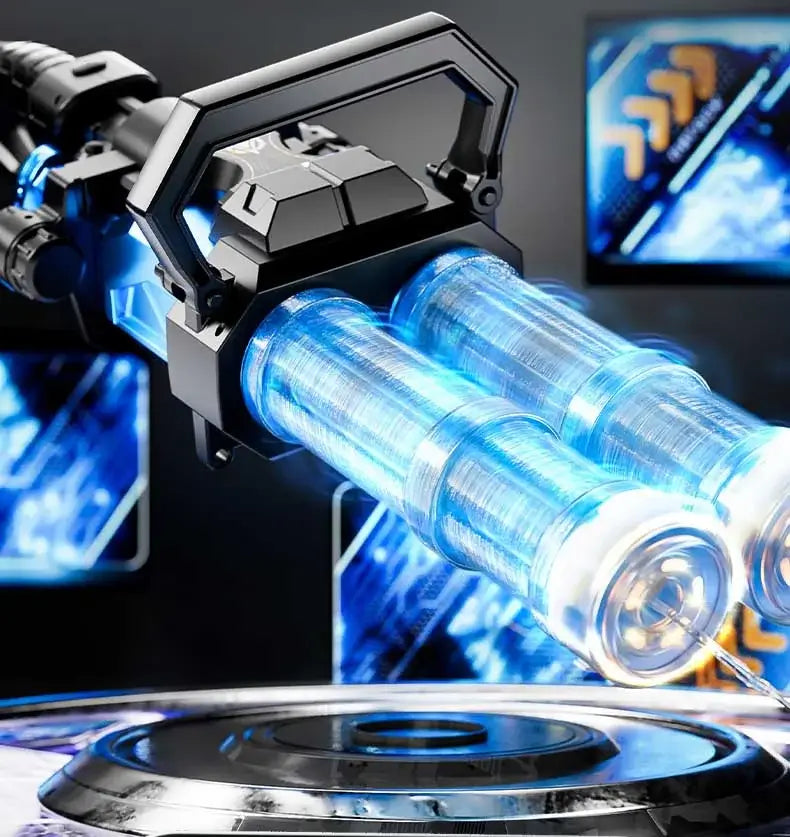 JF Rotatable Double Barrel Gatling Water Blaster with Lights