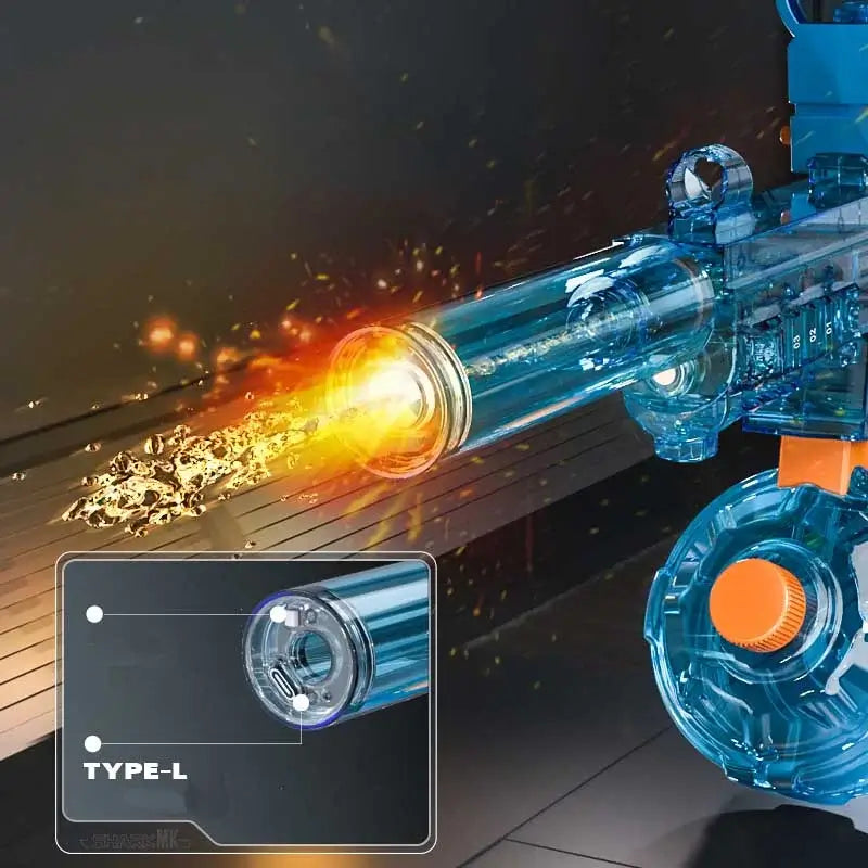 UMP45 Transparent Electric Water Gun Shoot with Light