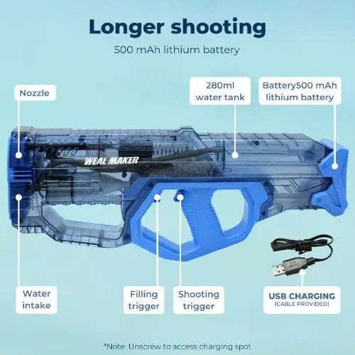 Whale 888 High Power Bullpup Water Squirting Toy Gun